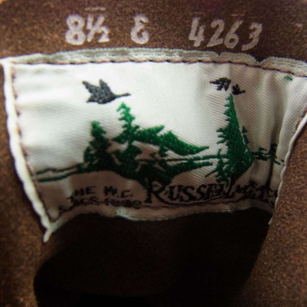 RUSSELL MOCCASIN ラッセルモカシン 4263 SPORTING CLAYS CHUKKA クレープソール スポーティング クレイ チャッカ モカシン ブーツ ブラウン系 8.5【新古品】【未使用】【中古】