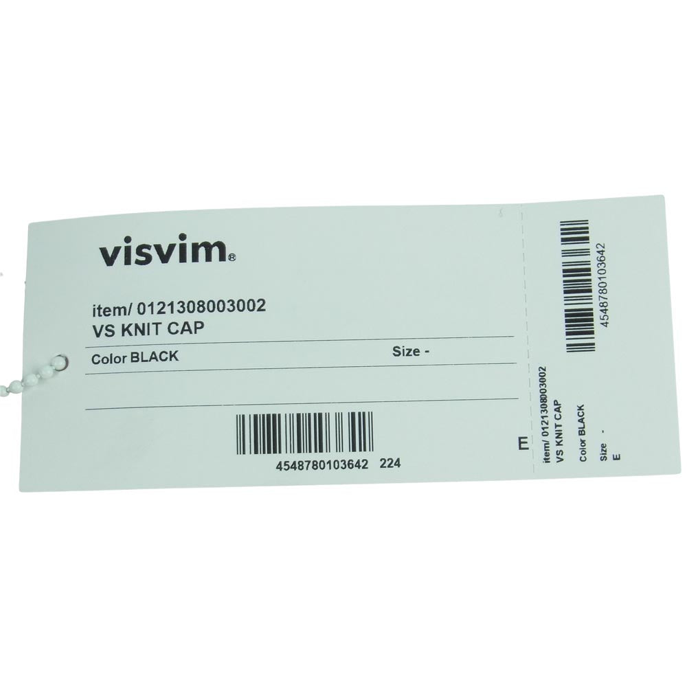 VISVIM ビズビム 0121308003002 SPORT スポーツ VS KNIT CAP ニット帽 ビーニー ブラック系 F【新古品】【未使用】【中古】