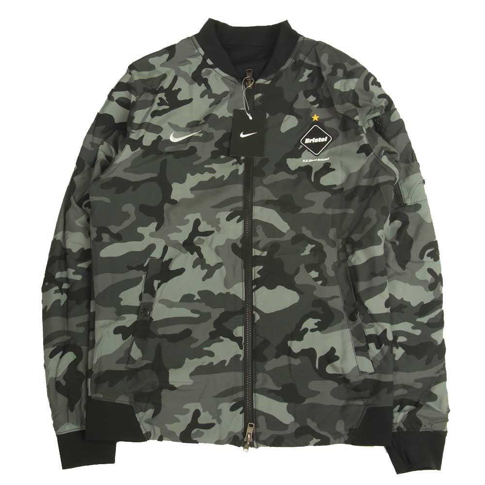 F.C.R.B. エフシーアールビー 823118-010 NIKE ナイキ WARM UP JACKET リバーシブル ウォームアップ ブルゾン ジャケット ブラック系 S【新古品】【未使用】【中古】