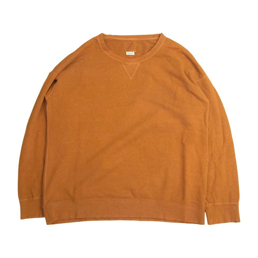 VISVIM ビズビム 21SS 0121105010013 JUMBO SWEAT L/S (UNEVEN DYE) アンイーブンダイ ダメージ 加工 ジャンボ スウェット トレーナー オレンジ系 3【中古】
