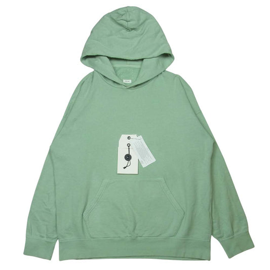 VISVIM ビズビム 19SS 0119105010018 JUMBO HOODIE P.O. (VEGGIE DYE) ベジタブルダイ 加工 ジャンボ フーディー プルオーバー パーカー ライトグリーン系 2【美品】【中古】