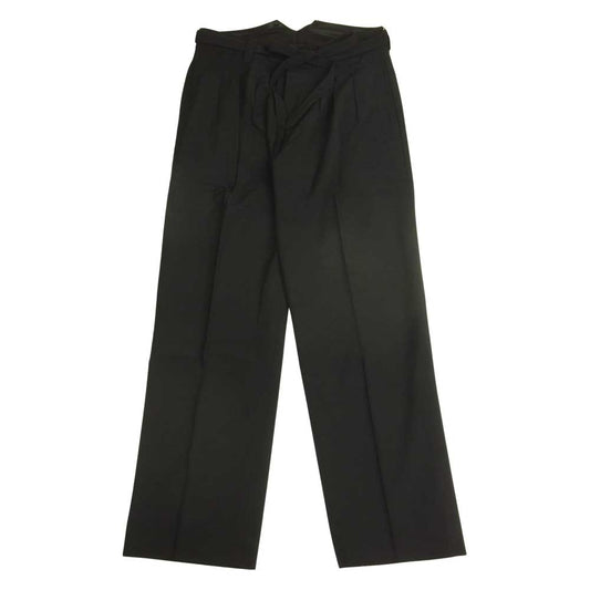 VISVIM ビズビム 19AW 0119205008017 HAKAMA PANTS ベルト 2タック スラックス 袴 パンツ ネイビー系 1【美品】【中古】