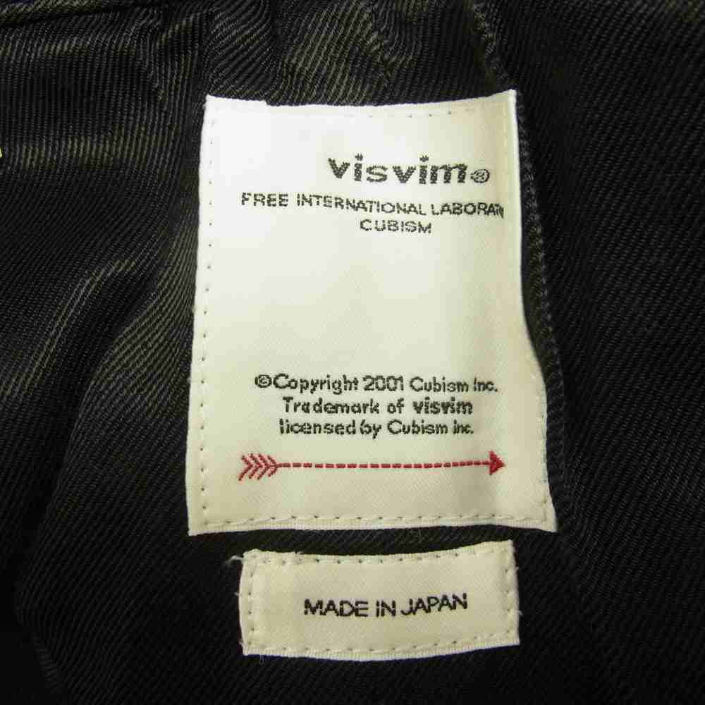 VISVIM ビズビム 19AW 0119205008017 HAKAMA PANTS ベルト 2タック スラックス 袴 パンツ ネイビー系 1【美品】【中古】
