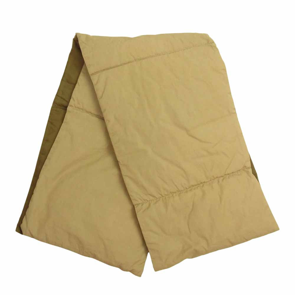 VISVIM ビズビム 19AW 0119203003015 MIL DOWN MUFFLER 泥染め 加工 ミル ダウン マフラー ベージュ系 カーキ系【美品】【中古】