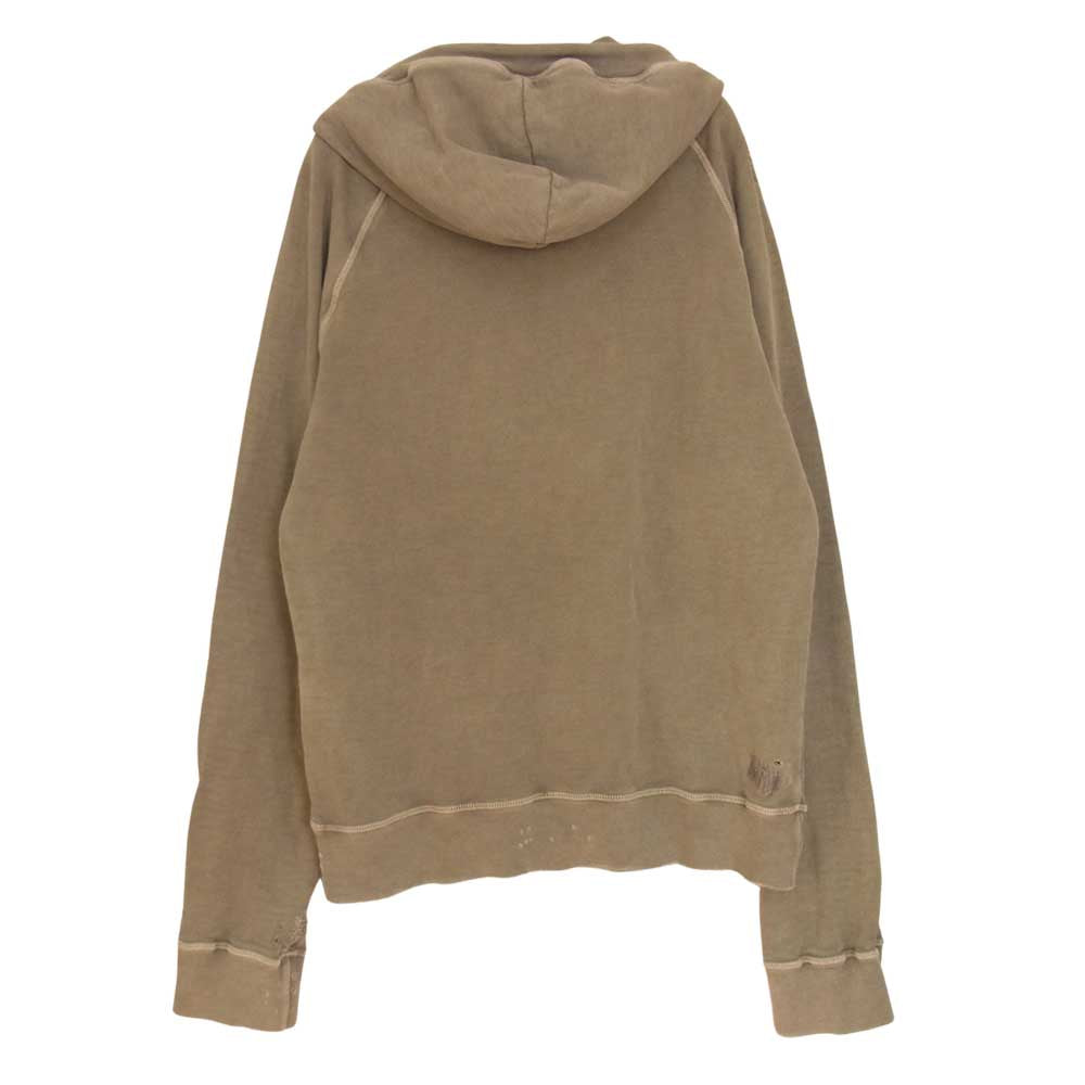 DSQUARED2 ディースクエアード ダメージ加工 プルオーバー パーカー グレー系 S【中古】