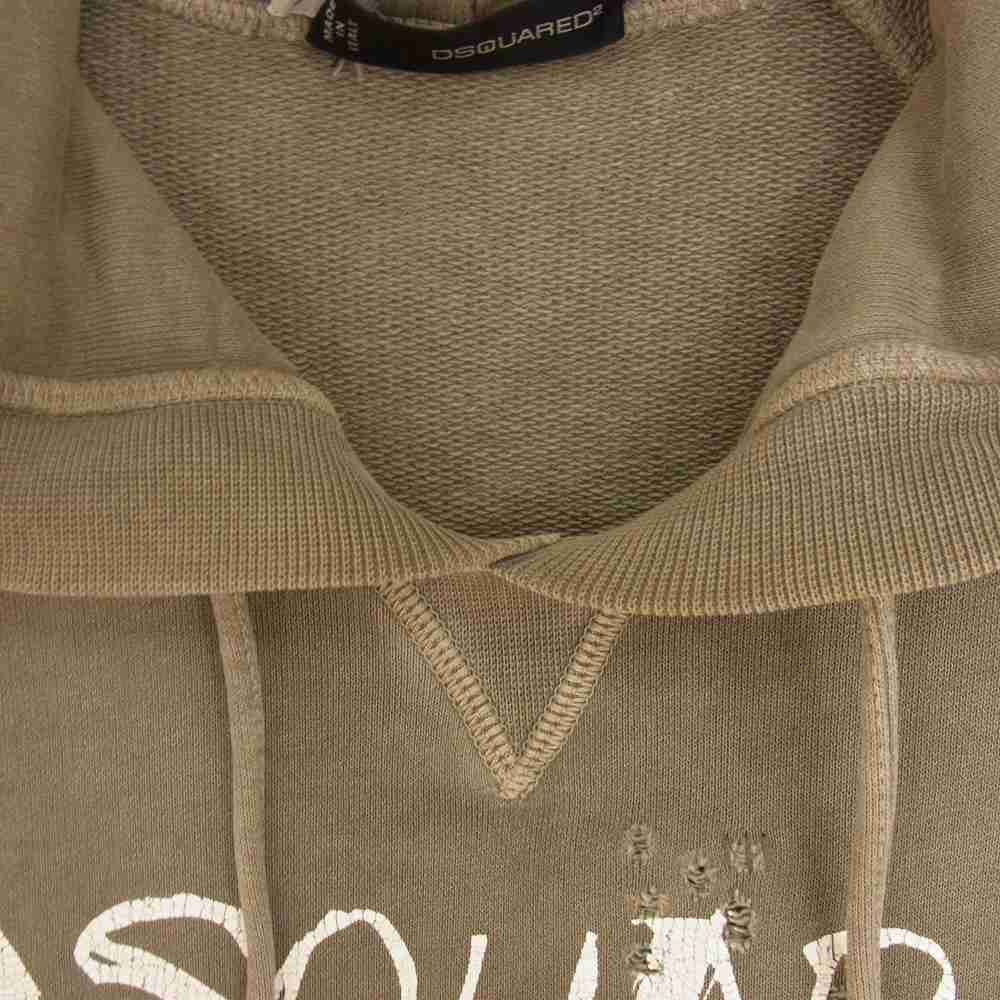 DSQUARED2 ディースクエアード ダメージ加工 プルオーバー パーカー