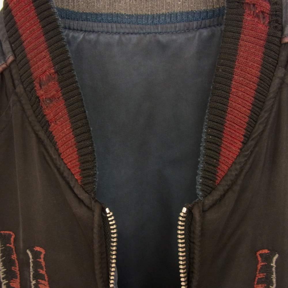 DIESEL ディーゼル リバーシブル スカジャン チャコール系 S【中古