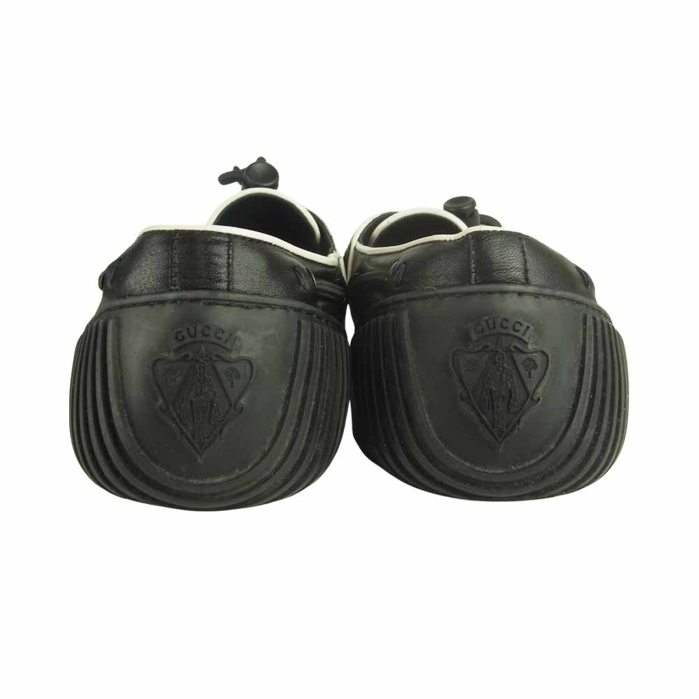 GUCCI グッチ 213463 GGキャンバス ドライビング シューズ スリッポン スニーカー ブラック系 8.5【中古】