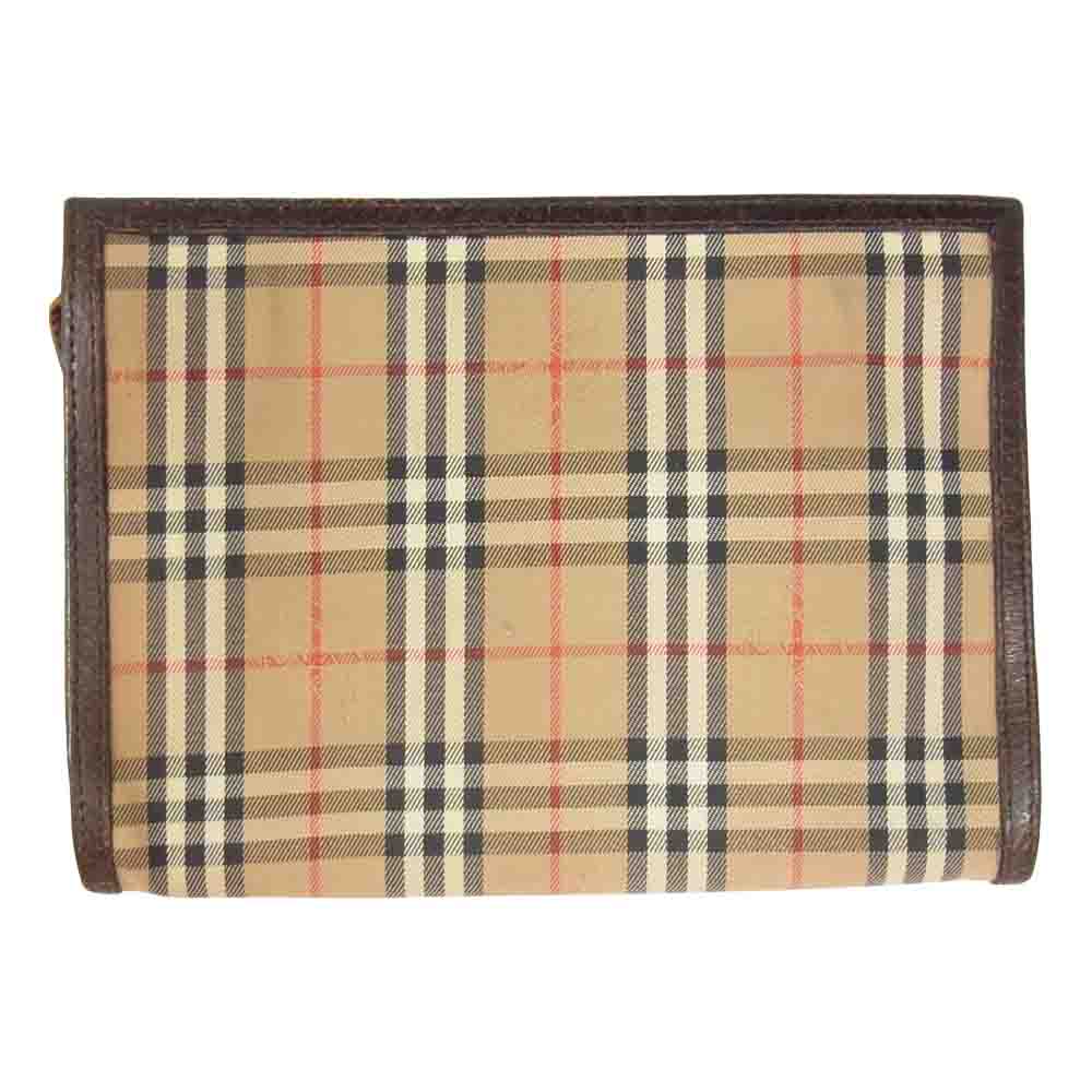 BURBERRY バーバリー ノバチェック クラッチバッグ ブラウン系【中古】
