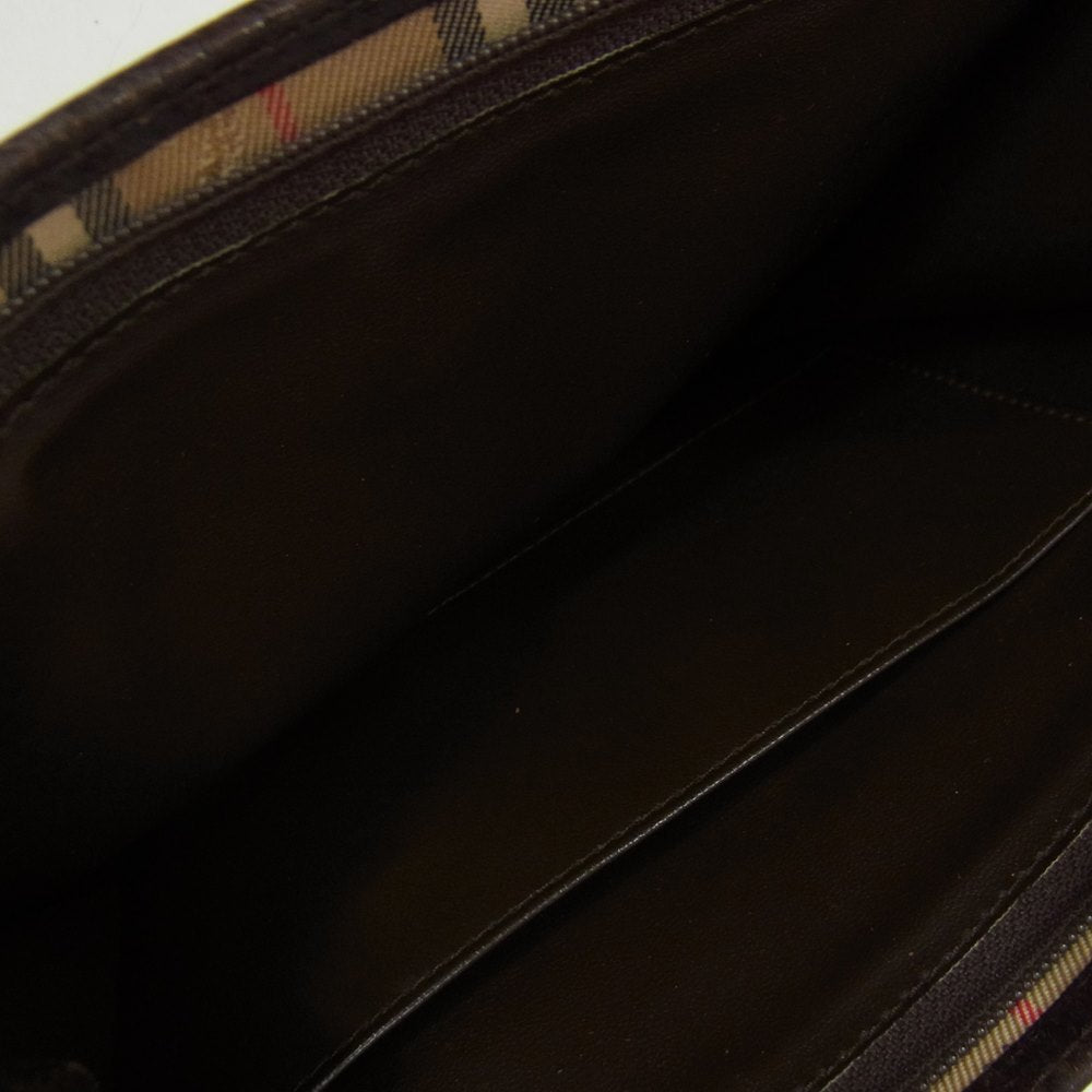 BURBERRY バーバリー ノバチェック クラッチバッグ ブラウン系【中古】