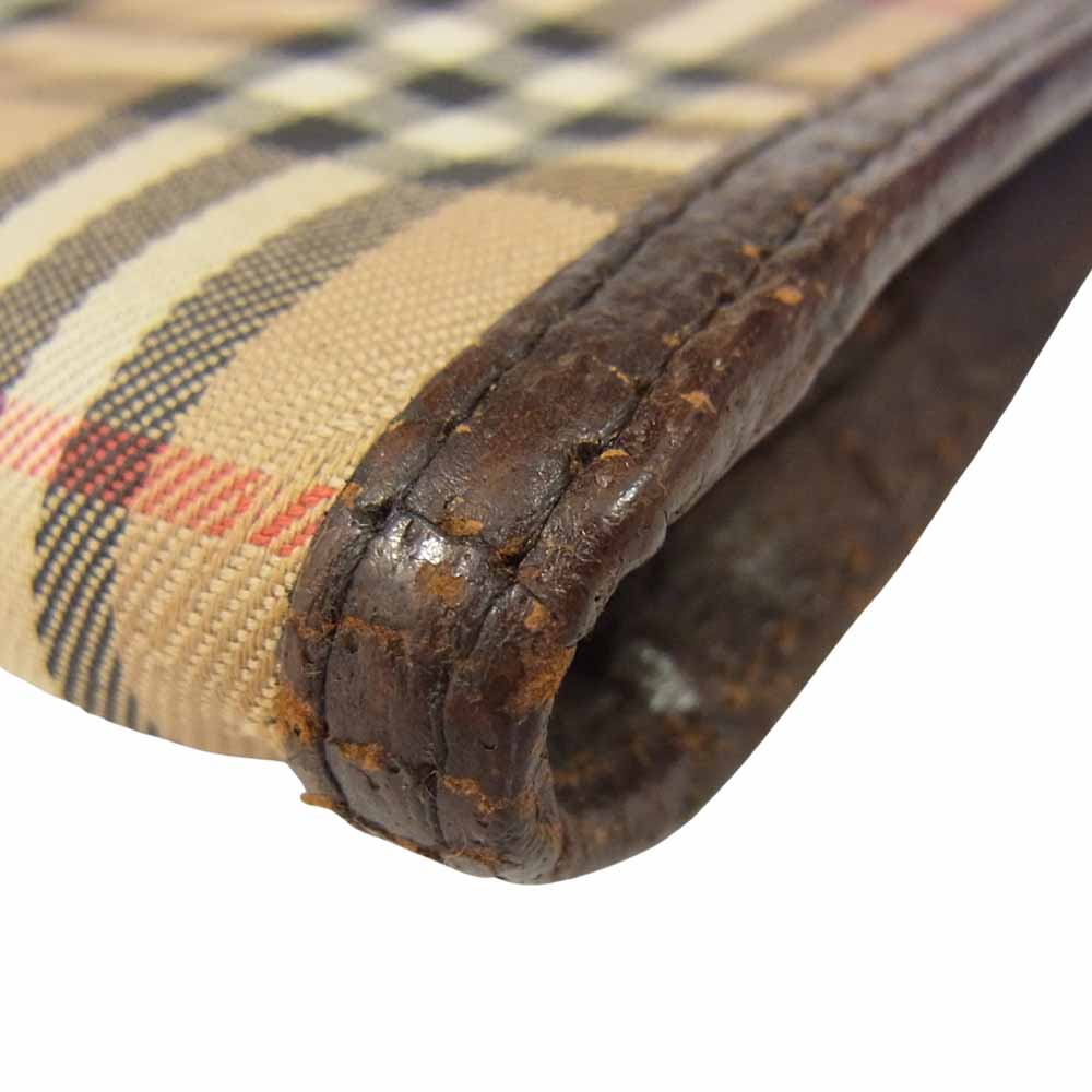 BURBERRY バーバリー ノバチェック クラッチバッグ ブラウン系【中古】