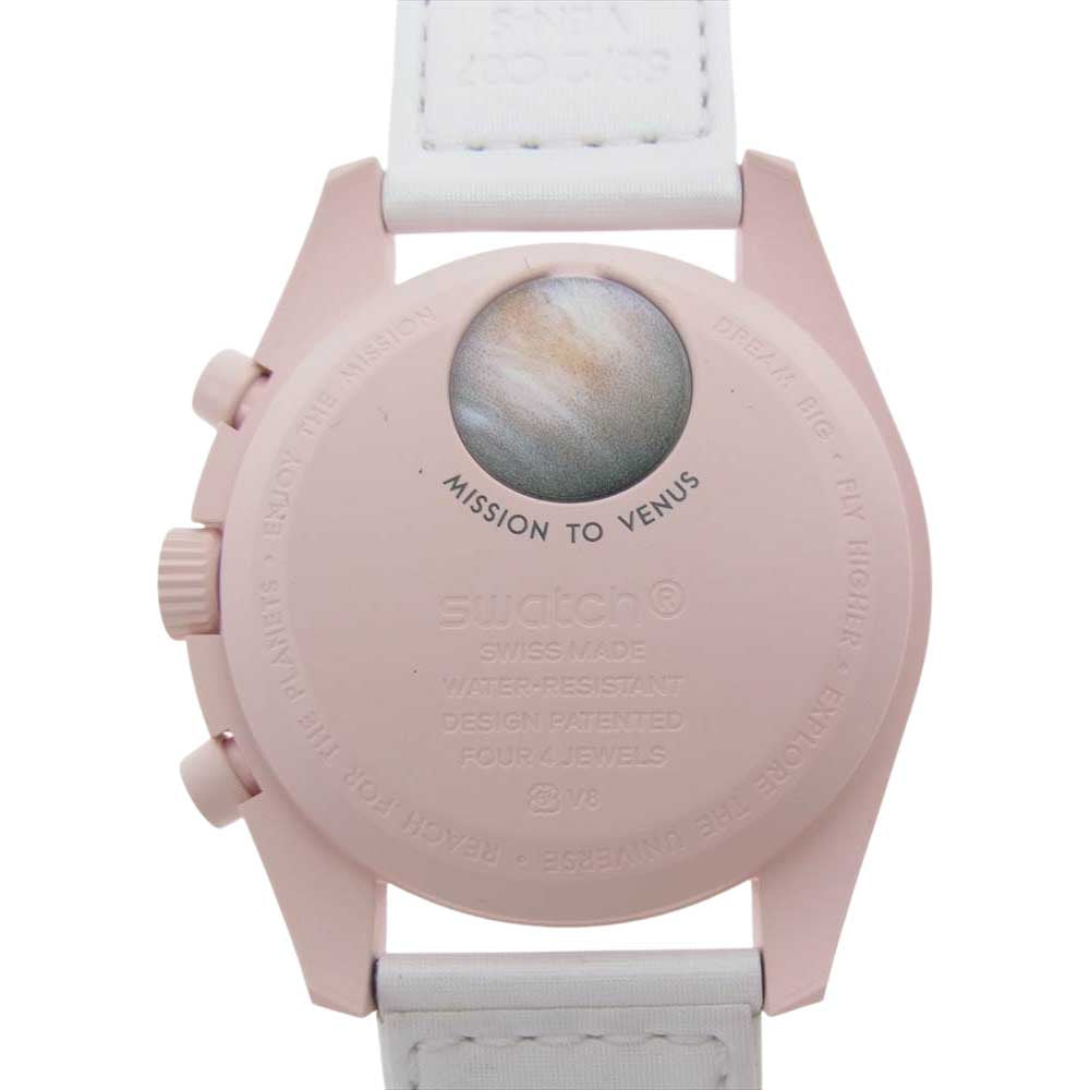 OMEGA オメガ Swatch スウォッチ MISSION TO VENUS バイオセラミック ムーンスウォッチ ミッション トゥー ビーナス クォーツ ホワイト系 ピンク系【新古品】【未使用】【中古】