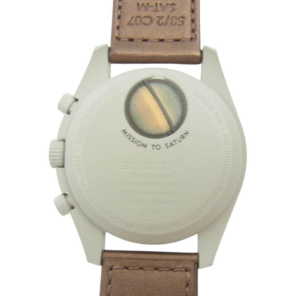 OMEGA オメガ Swatch スウォッチ MISSION TO SATURN バイオセラミック ムーンスウォッチ ミッション トゥー サターン クォーツ ブラウン系【新古品】【未使用】【中古】