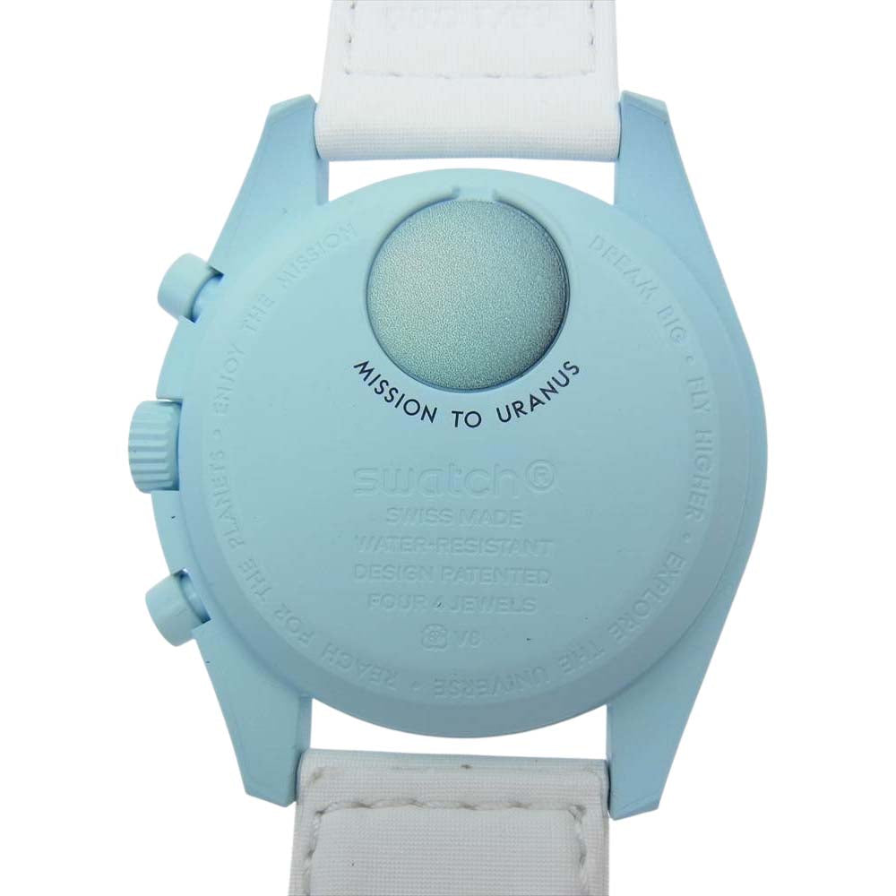OMEGA オメガ Swatch スウォッチ Mission to Uranus バイオセラミック ムーンスウォッチ ミッション トゥー ウラヌス クォーツ ライトブルー系 ホワイト系【新古品】【未使用】【中古】