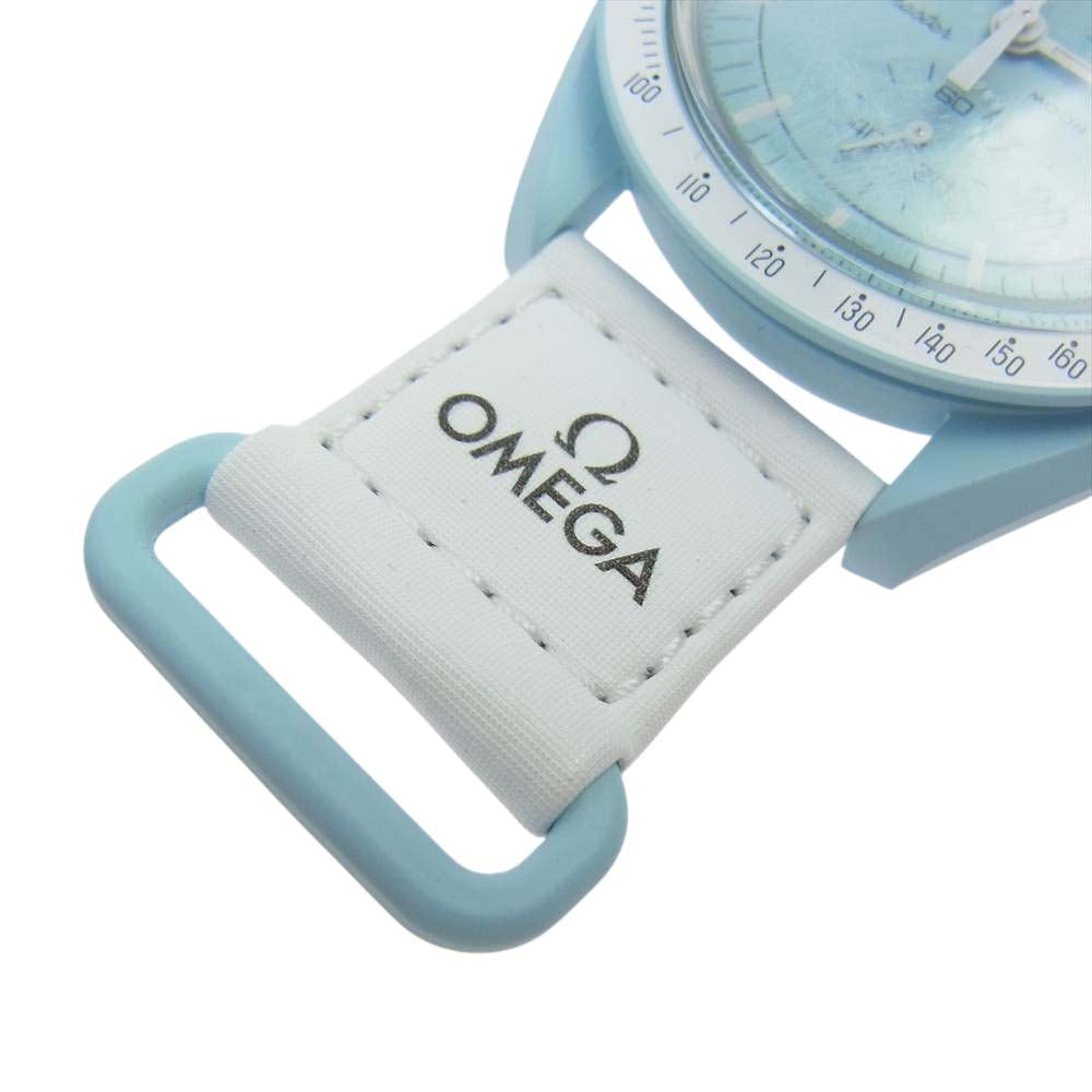 OMEGA オメガ Swatch スウォッチ Mission to Uranus バイオセラミック ムーンスウォッチ ミッション トゥー ウラヌス クォーツ ライトブルー系 ホワイト系【新古品】【未使用】【中古】