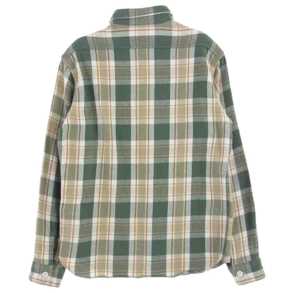 STANDARD CALIFORNIA スタンダードカリフォルニア SD Flannel Check Shirt フランネル チェック 長袖 シャツ グリーン系 イエロー系 S【極上美品】【中古】