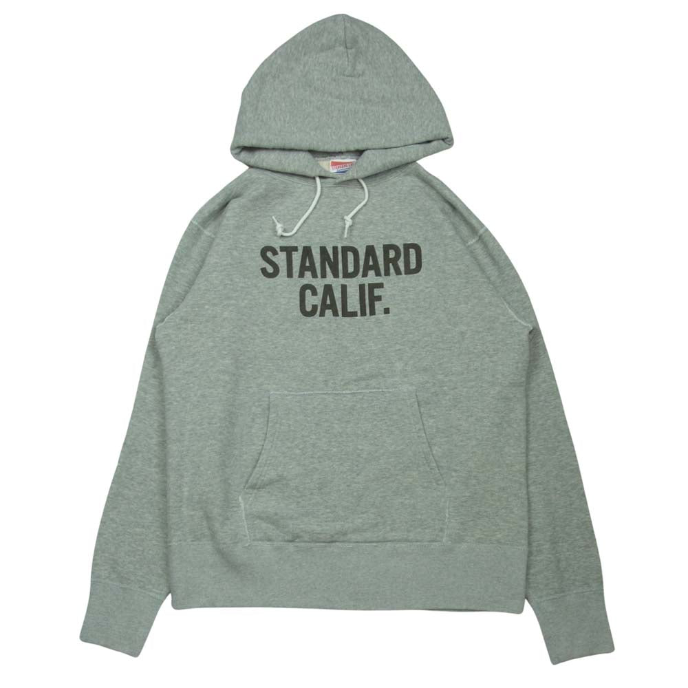 STANDARD CALIFORNIA スタンダードカリフォルニア SD Logo Hood Sweat ロゴ フード スウェット パーカー グレー系 M【美品】【中古】