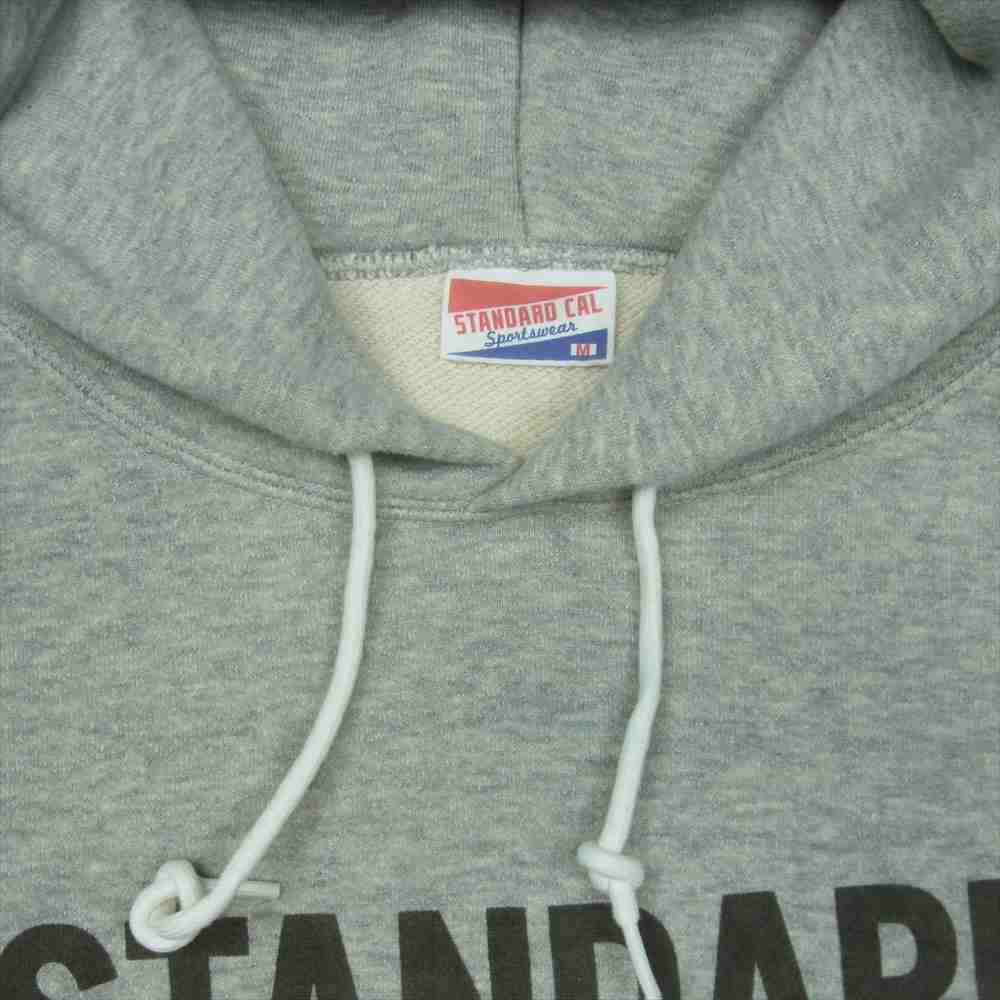 STANDARD CALIFORNIA スタンダードカリフォルニア SD Logo Hood Sweat ロゴ フード スウェット パーカー グレー系 M【美品】【中古】