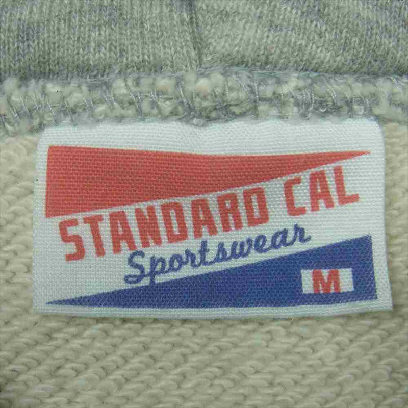 STANDARD CALIFORNIA スタンダードカリフォルニア SD Logo Hood Sweat ロゴ フード スウェット パーカー グレー系  M【美品】【中古】