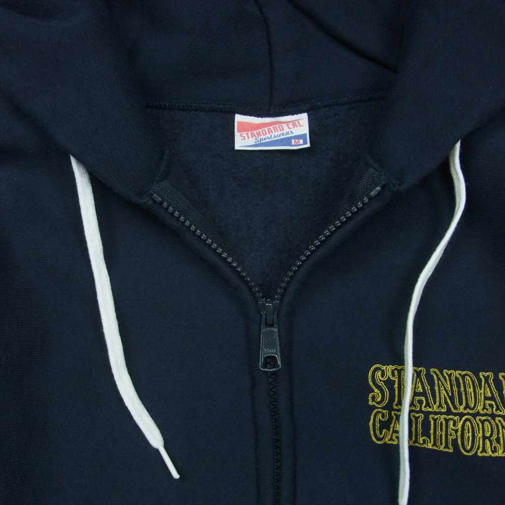 STANDARD CALIFORNIA スタンダードカリフォルニア SD R.W. Zip Hood Sweat Navy リバース ウィーブ ジップ フード スウェット パーカー ネイビー系 M【中古】