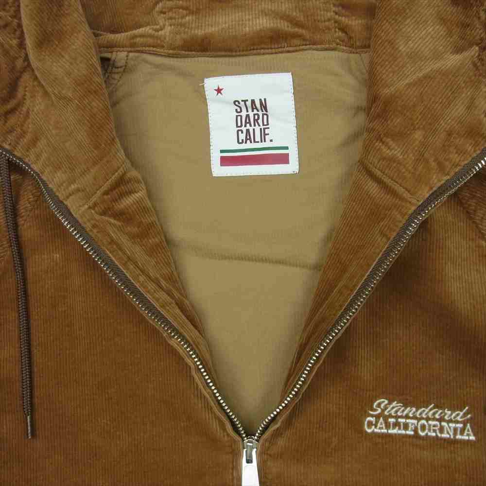 STANDARD CALIFORNIA スタンダードカリフォルニア SD Stretch Corduroy Hood Harrington Jacket ストレッチ コーデュロイ フード ハリントン ジャケット ブラウン系 M【極上美品】【中古】