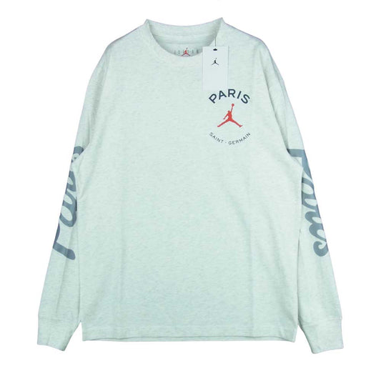 NIKE ナイキ AIR JORDAN × PARIS SAINT-GERMAIN L/S TEE エアジョーダン × パリ サン-ジェルマン 長袖 Tシャツ ライトグレー系 S【新古品】【未使用】【中古】