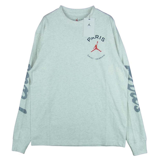 NIKE ナイキ AIR JORDAN PARIS SAINT-GERMAIN L/S TEE エアジョーダン パリ サン-ジェルマン 長袖 Tシャツ ライトグレー系 S【新古品】【未使用】【中古】
