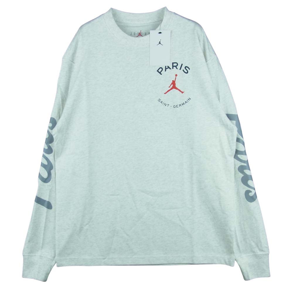 NIKE ナイキ AIR JORDAN PARIS SAINT-GERMAIN L/S TEE エアジョーダン パリ サン-ジェルマン 長袖 Tシャツ ライトグレー系 S【新古品】【未使用】【中古】
