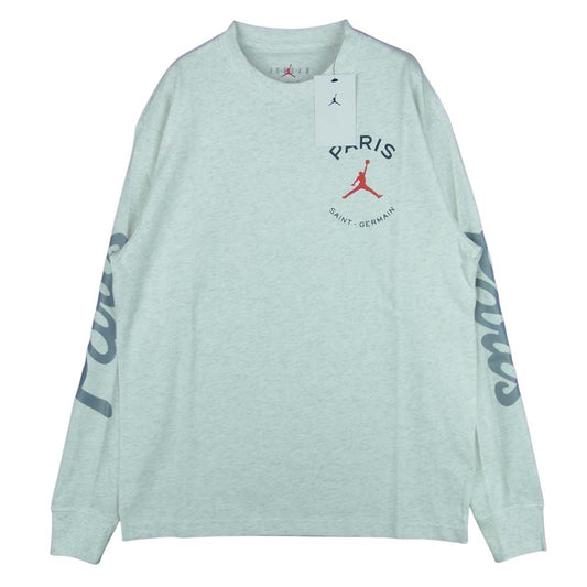 NIKE ナイキ AIR JORDAN × PARIS SAINT-GERMAIN L/S TEE エアジョーダン × パリ サン-ジェルマン 長袖 Tシャツ ライトグレー系 S【新古品】【未使用】【中古】