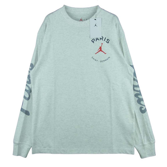 NIKE ナイキ AIR JORDAN PARIS SAINT-GERMAIN L/S TEE エアジョーダン パリ サン-ジェルマン 長袖 Tシャツ ライトグレー系 S【新古品】【未使用】【中古】