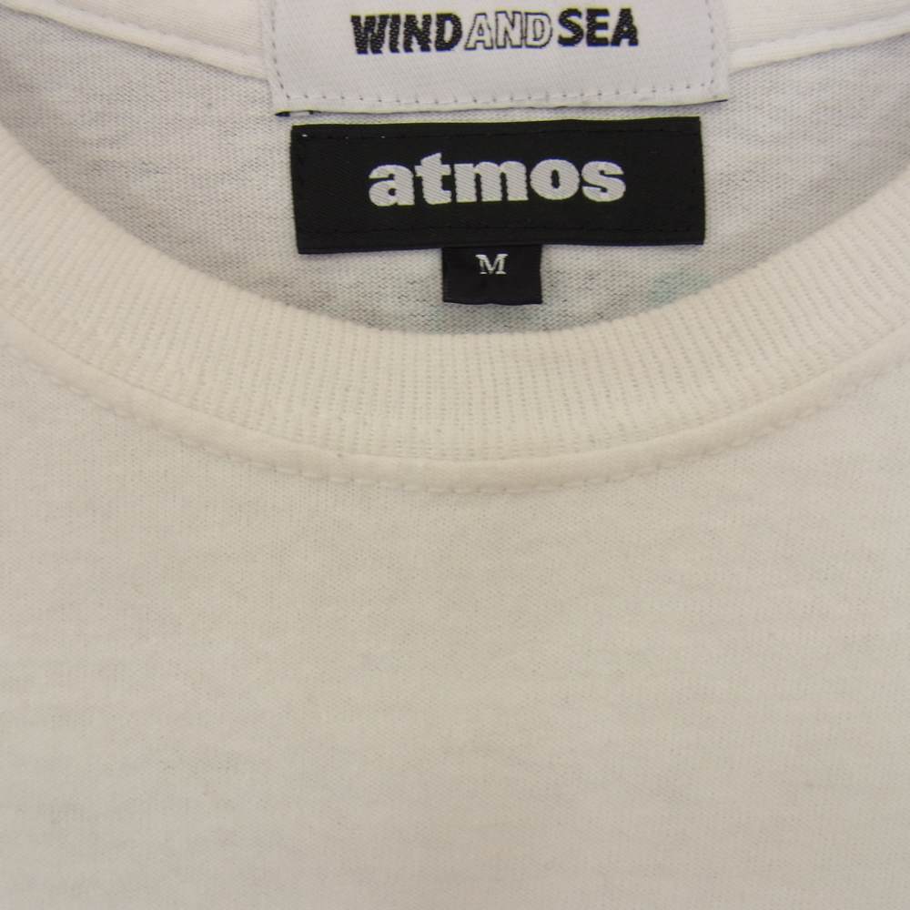 WIND AND SEA ウィンダンシー atmos BEARBRICK アトモス ベアブリック コラボ BEAR Tee プリント Tシャツ  ホワイト系 M【中古】