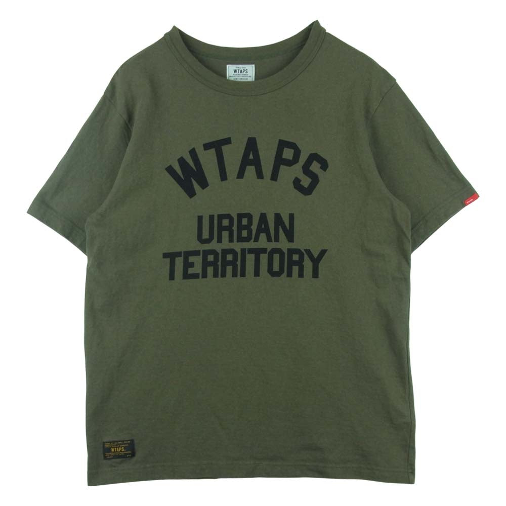WTAPS ダブルタップス 16SS 161ATDT-CSM02S DESIGN S/S 06 ロゴ プリント 半袖 Tシャツ カーキ系 M【中古】
