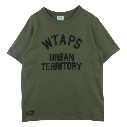 WTAPS ダブルタップス 16SS 161ATDT-CSM02S DESIGN S/S 06 ロゴ プリント 半袖 Tシャツ カーキ系 M【中古】
