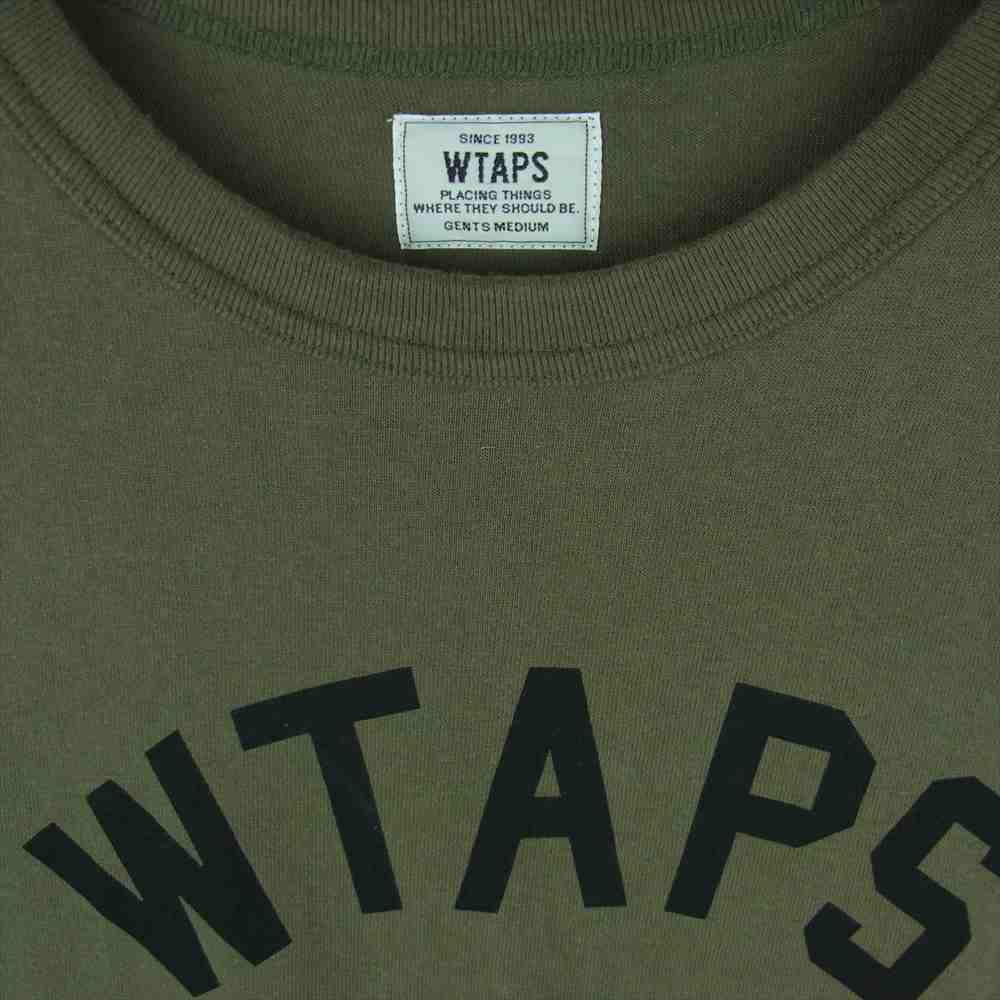 WTAPS ダブルタップス 16SS 161ATDT-CSM02S DESIGN S/S 06 ロゴ プリント 半袖 Tシャツ カーキ系 M【中古】