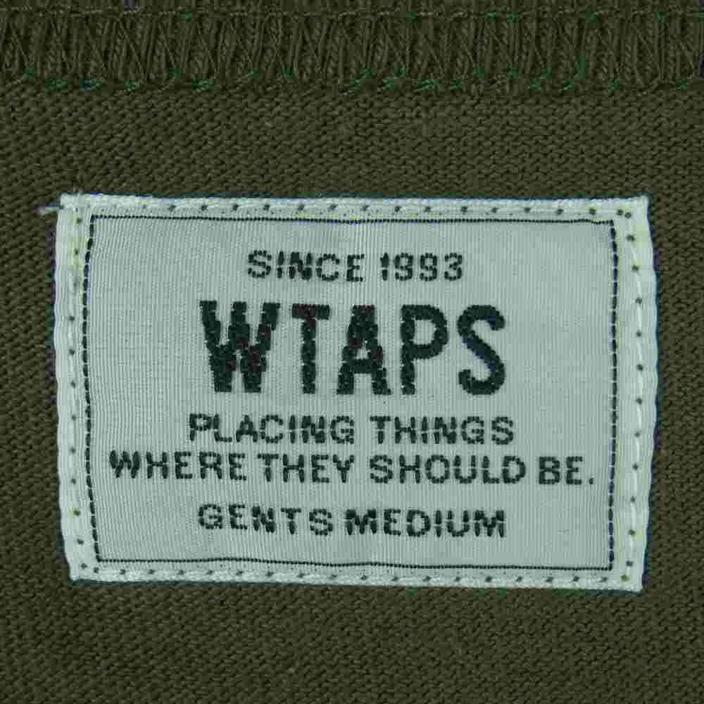 WTAPS ダブルタップス 16SS 161ATDT-CSM02S DESIGN S/S 06 ロゴ プリント 半袖 Tシャツ カーキ系 M【中古】
