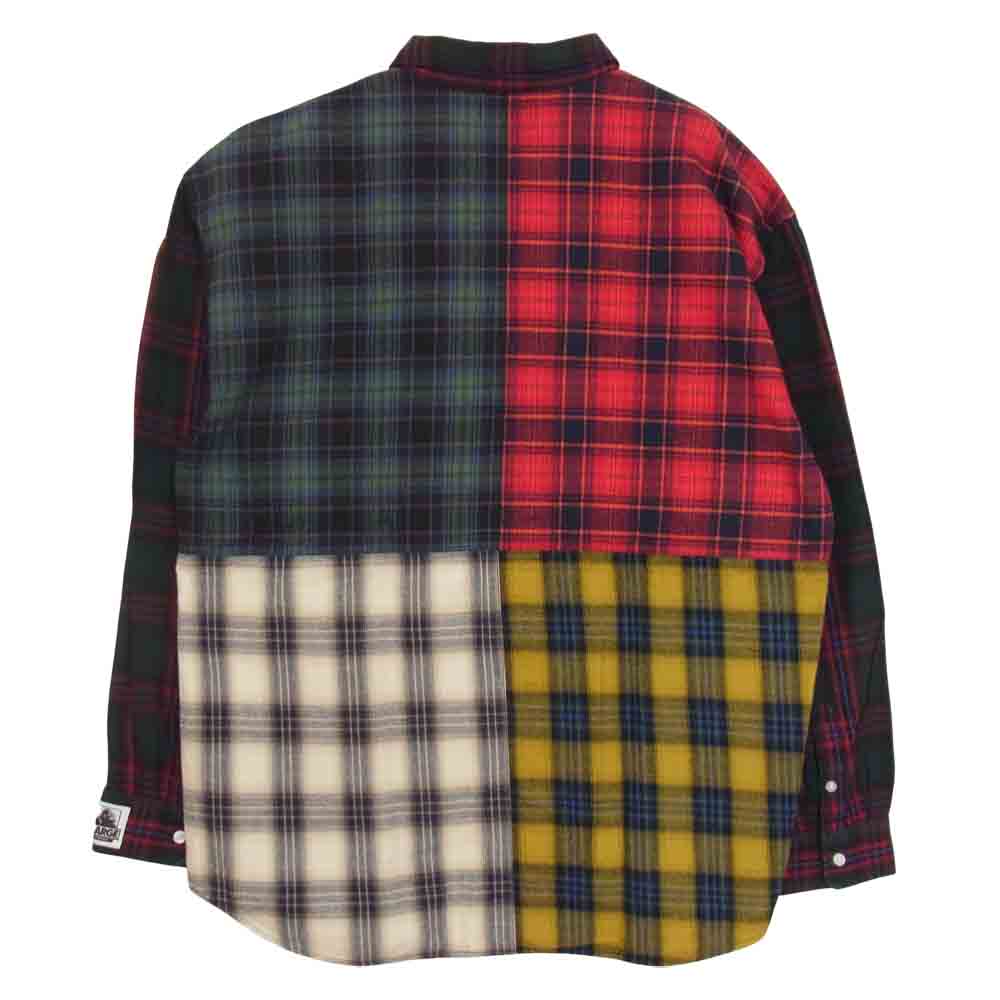 エクストラ ラージ 1201405 PATCHWORK SHIRT パッチワーク チェック 長袖 シャツ マルチカラー系 XL【中古】