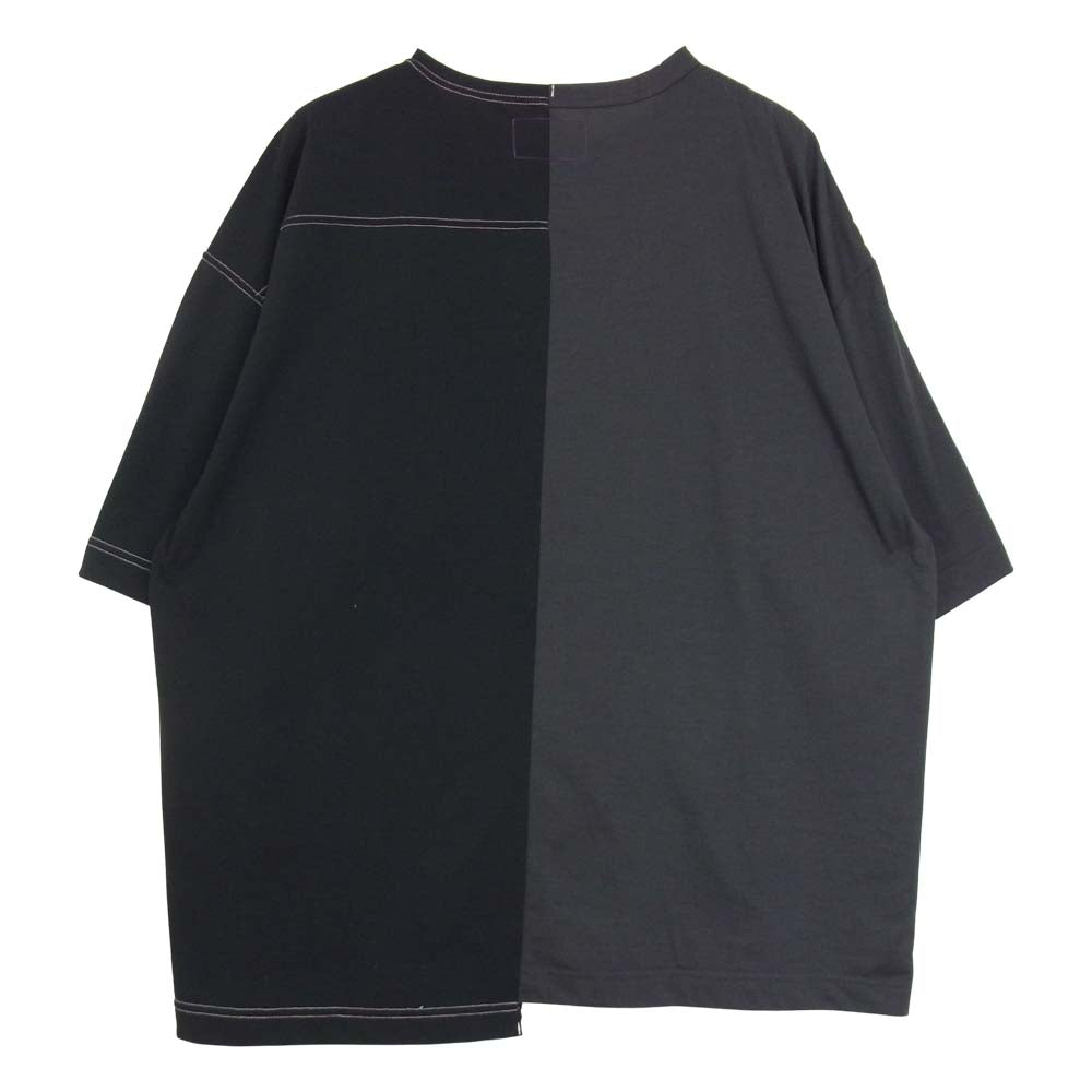 THE NORTH FACE ノースフェイス NT3009N PURPLE LABEL Crazy H/S Logo Tee パープル レーベル クレイジー ロゴ 半袖 Tシャツ ブラック系 L【中古】