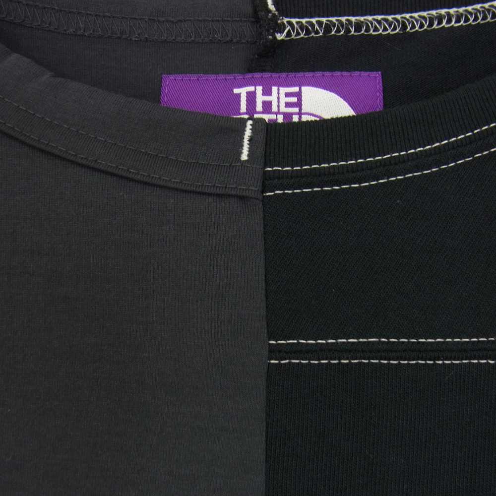 THE NORTH FACE ノースフェイス NT3009N PURPLE LABEL Crazy H/S Logo Tee パープル レーベル クレイジー ロゴ 半袖 Tシャツ ブラック系 L【中古】