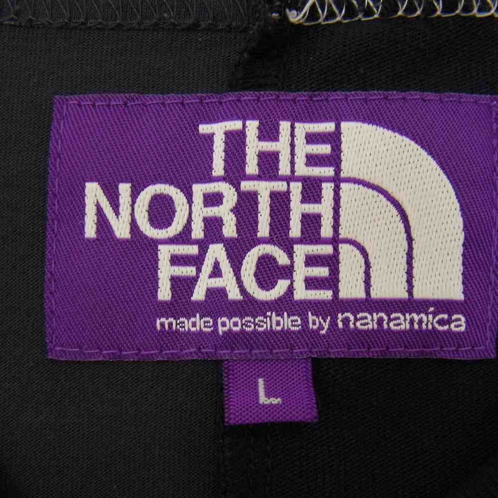 THE NORTH FACE ノースフェイス NT3009N PURPLE LABEL Crazy H/S Logo Tee パープル レーベル クレイジー ロゴ 半袖 Tシャツ ブラック系 L【中古】