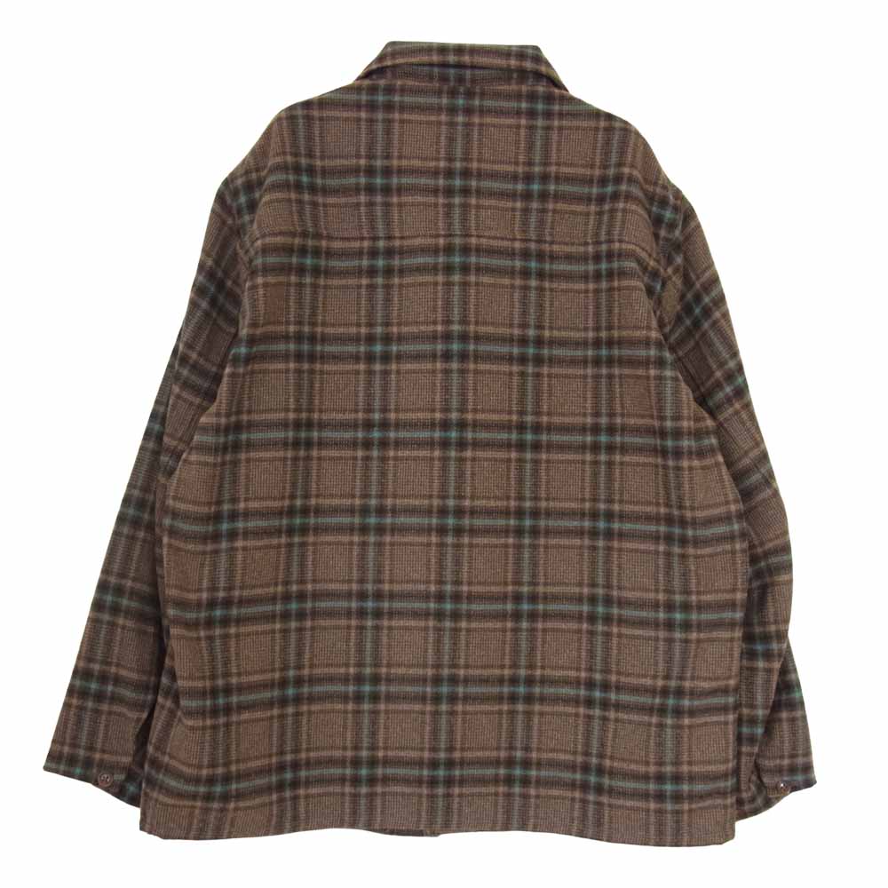 Needles ニードルス 20AW HM166 D.N. Coverall Plaid Tweed チェック カバーオール プレイド ツイード ジャケット ブラウン系 L【中古】