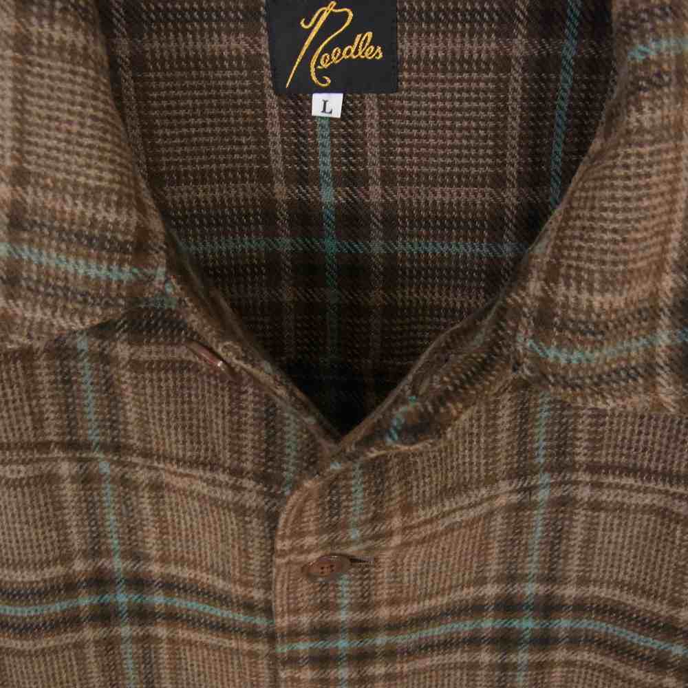 Needles ニードルス 20AW HM166 D.N. Coverall Plaid Tweed チェック カバーオール プレイド ツイード ジャケット ブラウン系 L【中古】