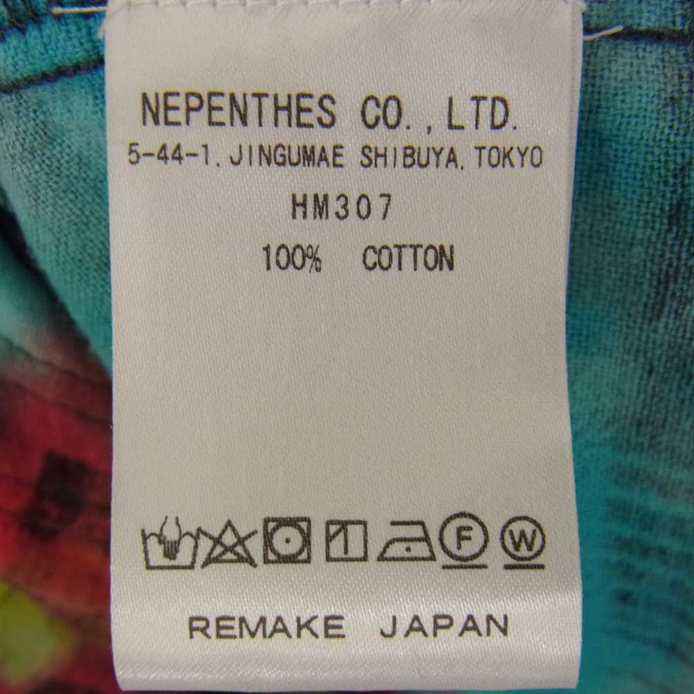 Needles ニードルス 20AW HM307 Rebuild by Needles リビルド バイ ニードルス Flannel Shirt Ribbon Wide Shirt Tie Dye 再構築 リボンタック レインボーカラー ネルシャツ マルチカラー系 サイズ表記無【中古】
