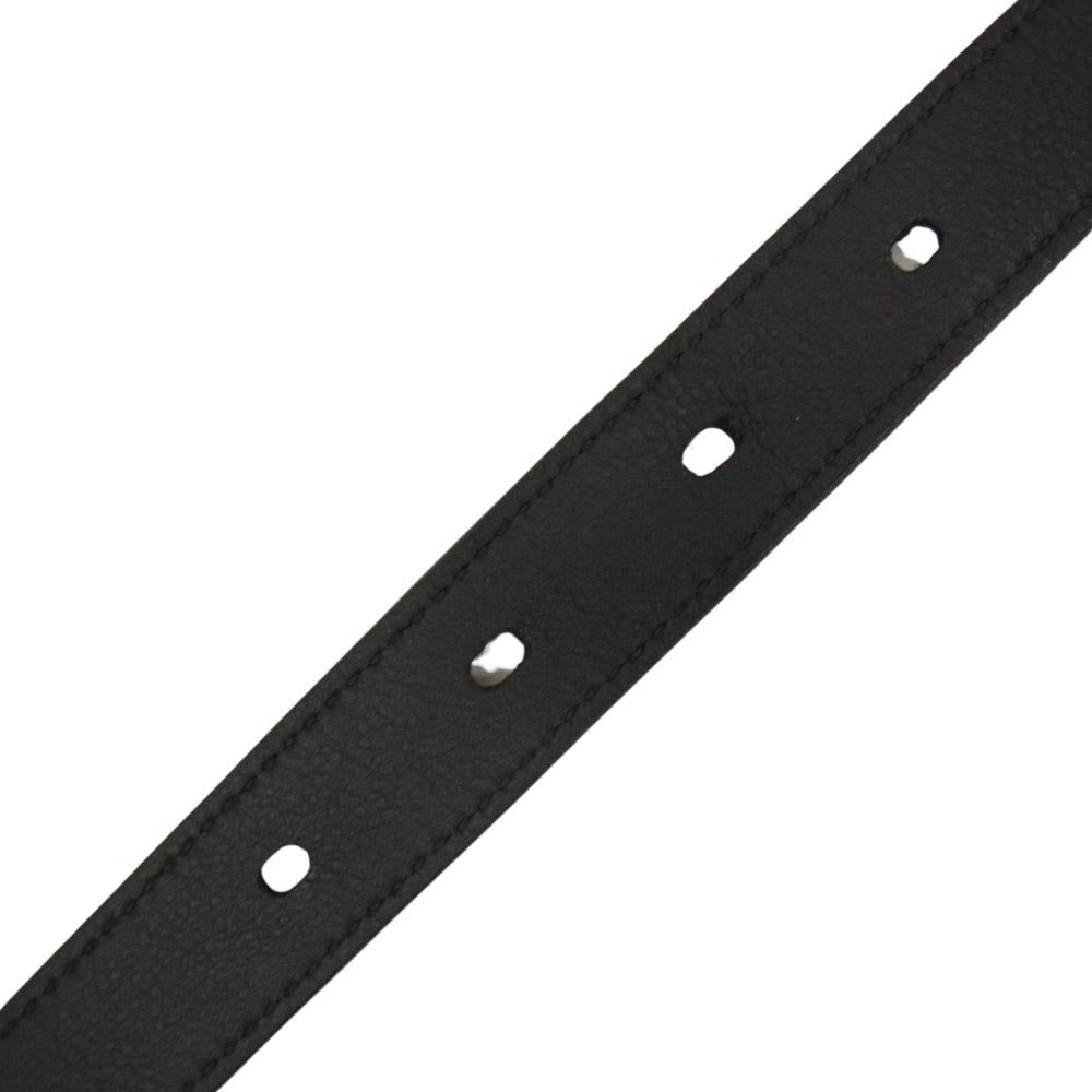 SAINT LAURENT サンローラン 593303 レザー ナロー ベルト ブラック系【中古】