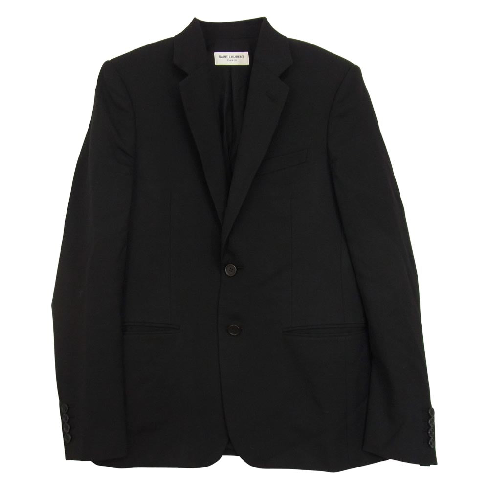SAINT LAURENT サンローラン 18AW 509486 Y404W ウール 2B テーラード ジャケット ブラック系 44【中古】