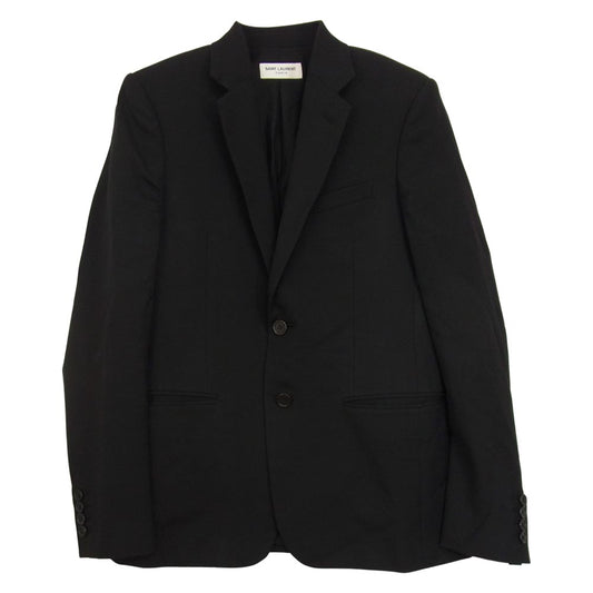 SAINT LAURENT サンローラン 18AW 509486 Y404W ウール 2B テーラード ジャケット ブラック系 44【中古】