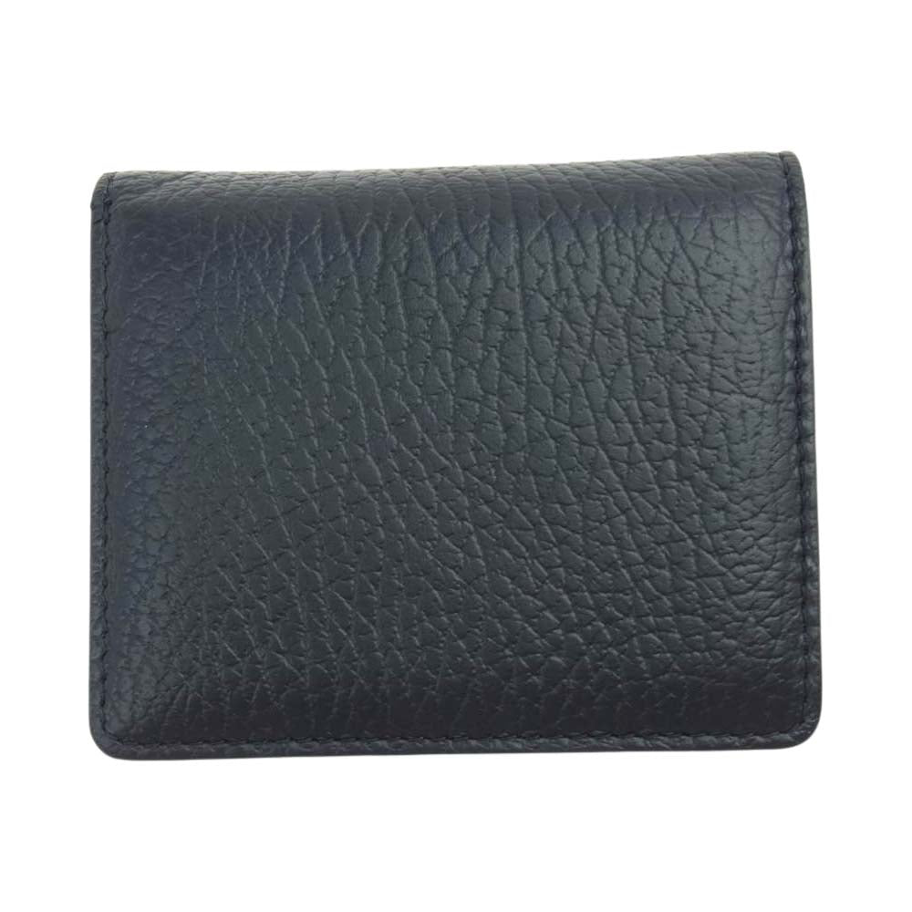 MAISON MARGIELA メゾンマルジェラ S56UI0140 POPPER WALLET 四つタグ レザー コンパクト ウォレット 二つ折り財布 ブラック系【中古】