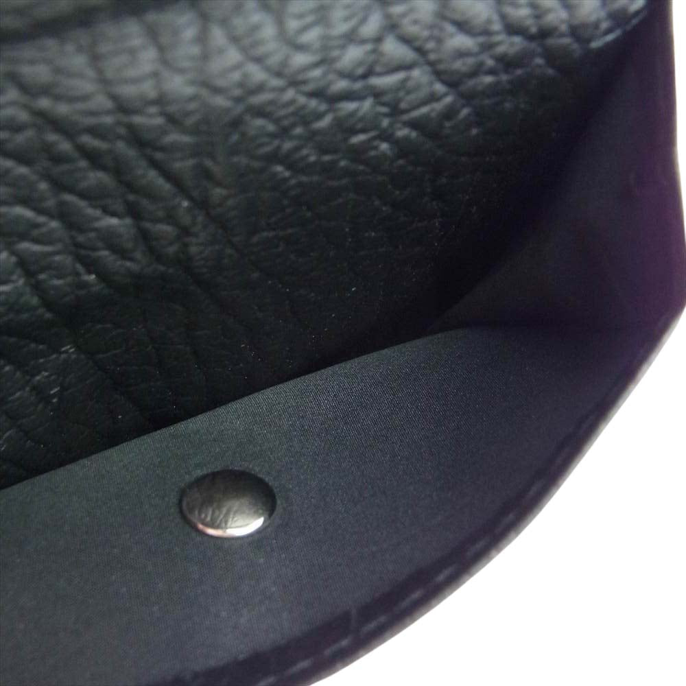 MAISON MARGIELA メゾンマルジェラ S56UI0140 POPPER WALLET 四つタグ レザー コンパクト ウォレット 二つ折り財布 ブラック系【中古】