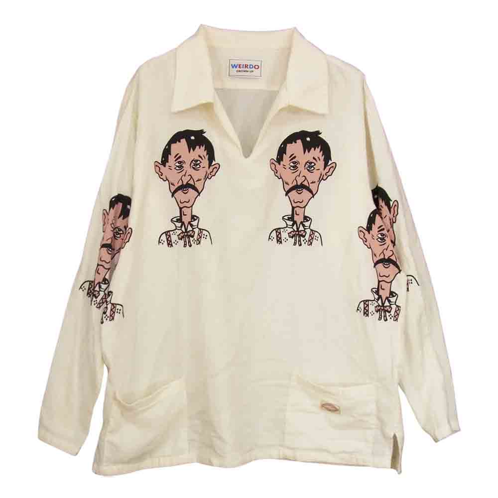 WEIRDO ウィアード 18SS WRD-18-SS-17 PULL OVER SHIRT 4EYEDOO プル オーバー 長袖 シャツ ベージュ系 L【中古】