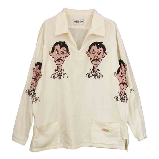 WEIRDO ウィアード 18SS WRD-18-SS-17 PULL OVER SHIRT 4EYEDOO プル オーバー 長袖 シャツ ベージュ系 L【中古】