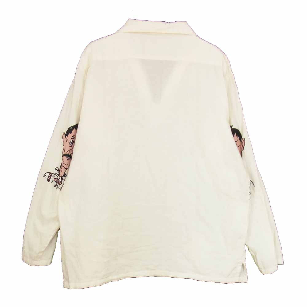 WEIRDO ウィアード 18SS WRD-18-SS-17 PULL OVER SHIRT 4EYEDOO プル オーバー 長袖 シャツ ベージュ系 L【中古】